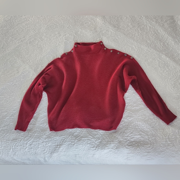 Tahari Sweater | Woman's Large | red - Picture 3 of 7